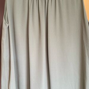 Elegant Sage Green Sleeveless Blouse with Sequined Border NWT